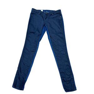 Volcom Low Rise Pistol Pants Jeans 2 Toned Size 5 Black Blue Womens Stretch
